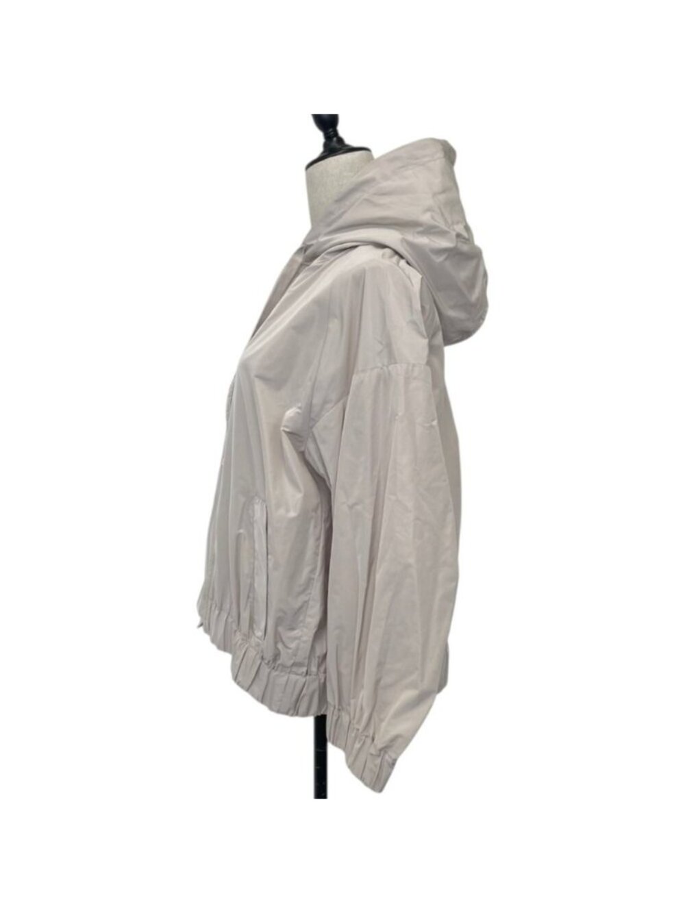Max Mara 'S Smmcammeo Short Taffeta Jacket Rain Hoodie 36 Beige - Picture 2 of 12